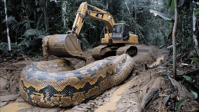VIDEO. A giant anaconda was caught and posed for the camera ➤ haberion.com
